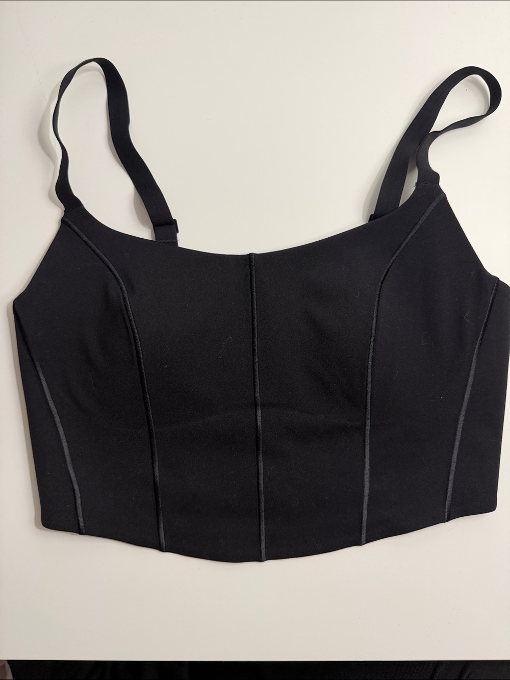 aerie Black Longline Seam Bralette